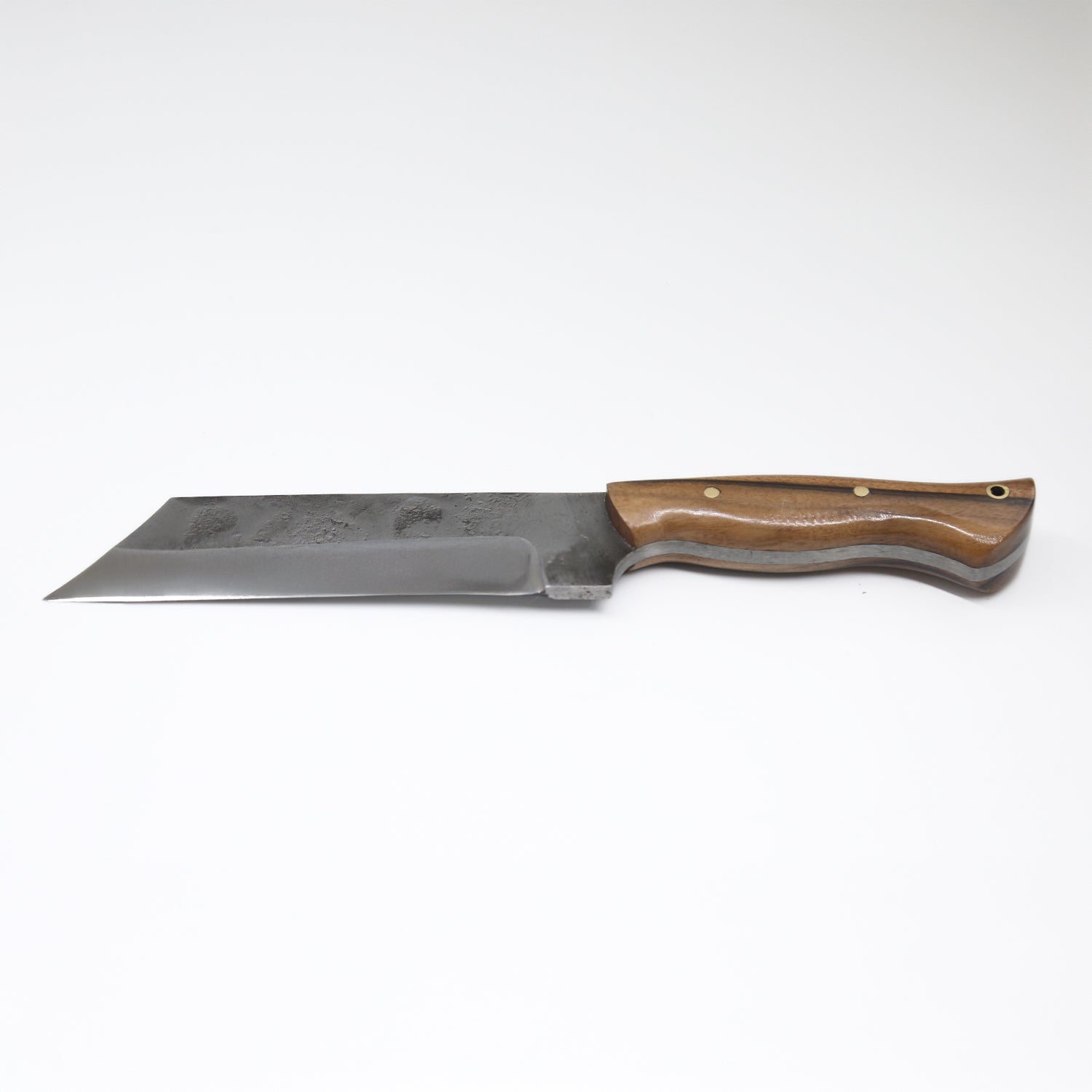 El Yapımı Tanto Av Bıçağı – 5160 Çelik, Ceviz Saplı, Deri Kılıflı Taktik Outdoor Bıçak