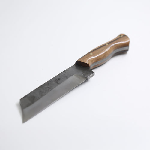 El Yapımı Tanto Av Bıçağı – 5160 Çelik, Ceviz Saplı, Deri Kılıflı Taktik Outdoor Bıçak